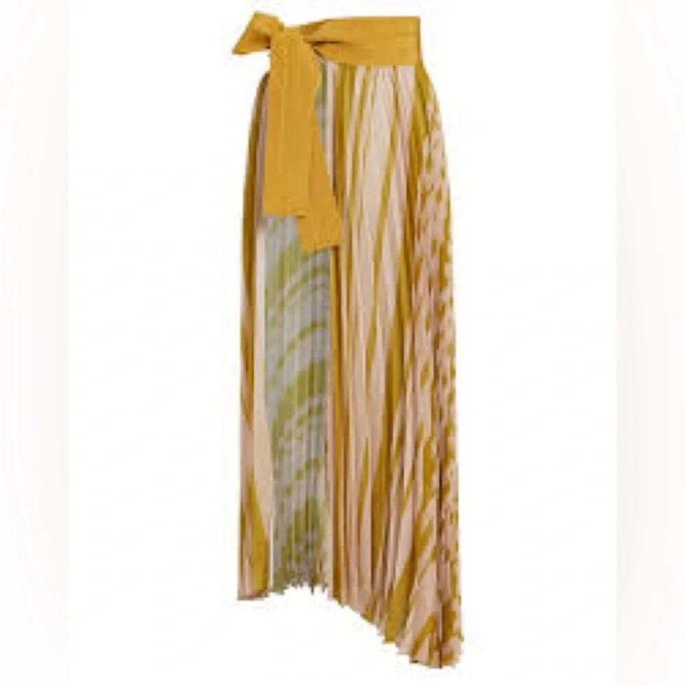 Silvia Tcherassi Striped Blanched Silkβ Midi Skirt Size S - Picture 3 of 10